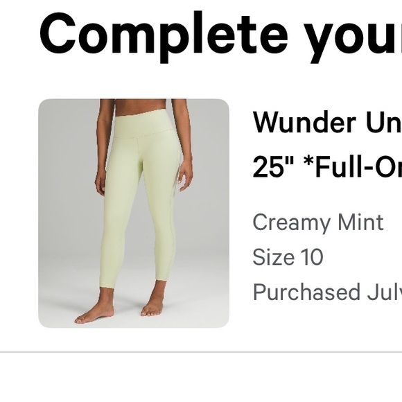 Wunder Under High-Rise Tight 25" *Full-On Luxtreme Creamy Mint - Picture 6 of 9